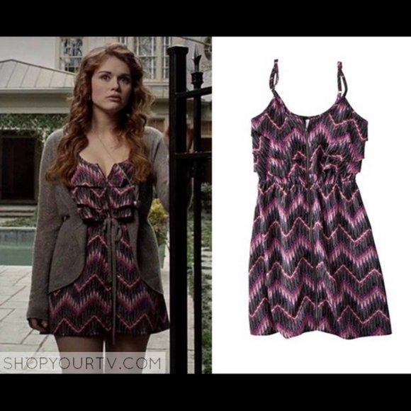 ASO Teen Wolf Xhilaration ruffle zip-up dress - Picture 1 of 5